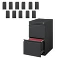 thumbnail image 1 of Pemberly Row 20"D 2 Drawer Metal Mobile Filing Cabinet - Charcoal (Set of 12), 1 of 4