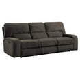thumbnail image 1 of Pemberly Row 20" Traditional Chenille Fabric Double Reclining Sofa in Chocolate, 1 of 6