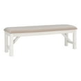 thumbnail image 1 of Pemberly Row 20" Transitional Fabric/Wood Bench in Beige/Smokey White, 1 of 8