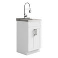 thumbnail image 1 of Pemberly Row 20" WD Metal Laundry Cabinet w/ Faucet&Stainless Steel Sink - White, 1 of 8