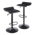 thumbnail image 1 of Pemberly Row 22.68" Adjustable Transitional Metal Bar Stool in Black (Set of 2), 1 of 12