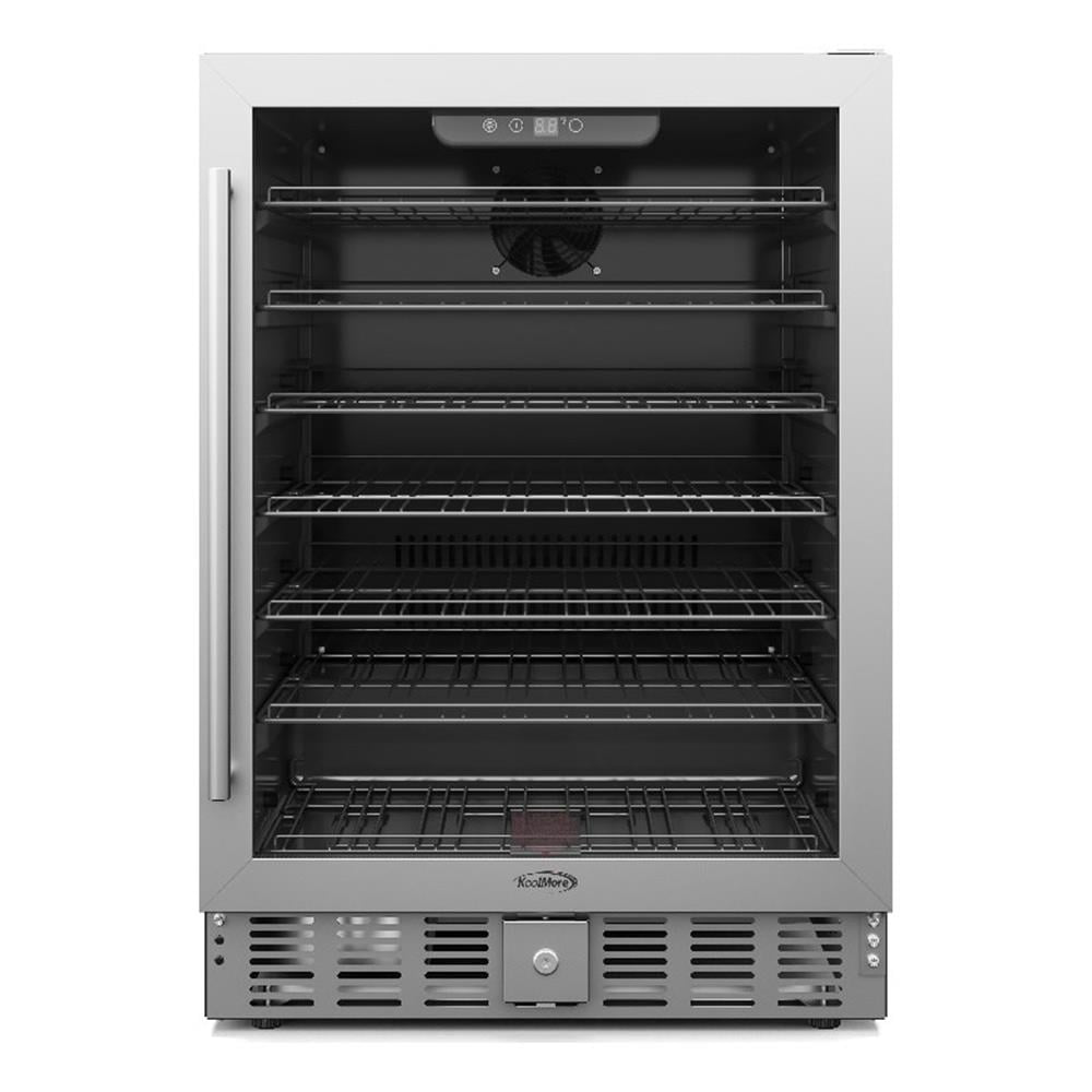 Pemberly Row 23.4" Steel Glass-Door Built-In Beverage Cooler - 5 Cu. ft.