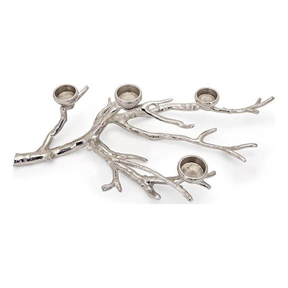 Pemberly Row 23" Metal Tea Light Holder Tree Branch Design 4 Candle Slots