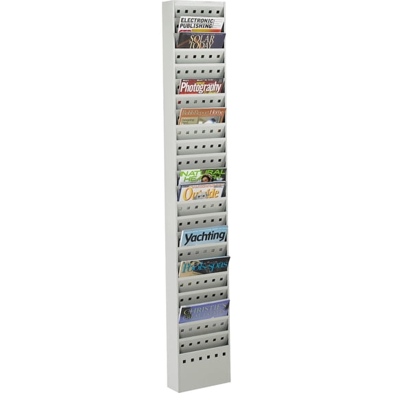 Pemberly Row 23-Pocket Steel Magazine Rack