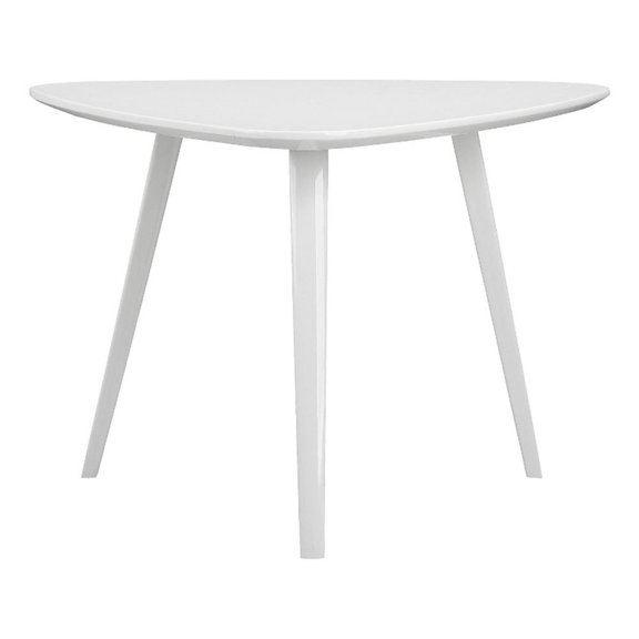 Pemberly Row 23" Table with High Gloss Lacquer Triangular Top in White