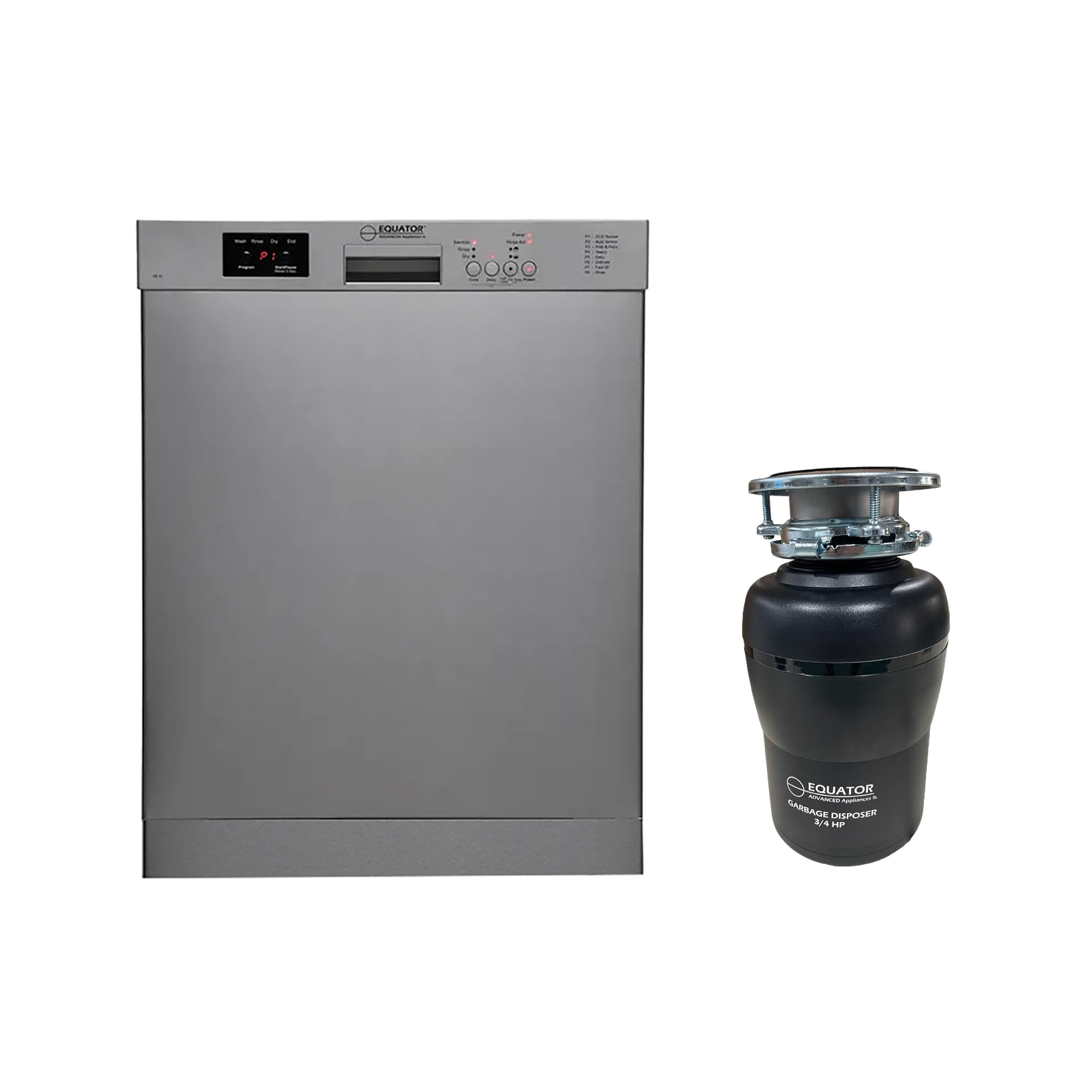 Pemberly Row 24" Dishwasher 14 Place & 3/4 HP Garbage Disposer 51dB 110V