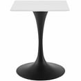 thumbnail image 1 of Pemberly Row 24" Square Wood and Metal Top Dining Table in Black/White, 1 of 6