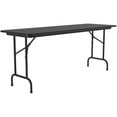 thumbnail image 1 of Pemberly Row 24"W x 72"D Melamine Top Folding Table in Black Granite, 1 of 6