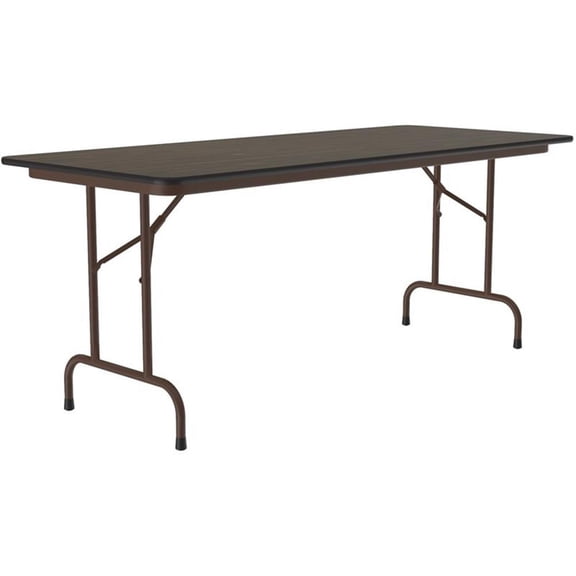 Pemberley Row Melamine Laminate Walnut Folding Table Rectangular 96" Unassembled
