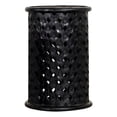 thumbnail image 1 of Pemberly Row 24-inch Round Coastal Wood Accent Table Black Stain, 1 of 4