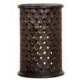 thumbnail image 1 of Pemberly Row 24-inch Round Coastal Wood Accent Table Dark Brown, 1 of 4