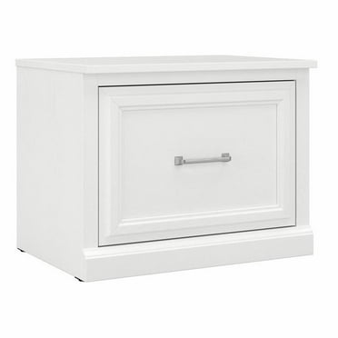 Pemberly Row 24W Small Shoe Bench with Drawer in White Ash - Engineered Wood