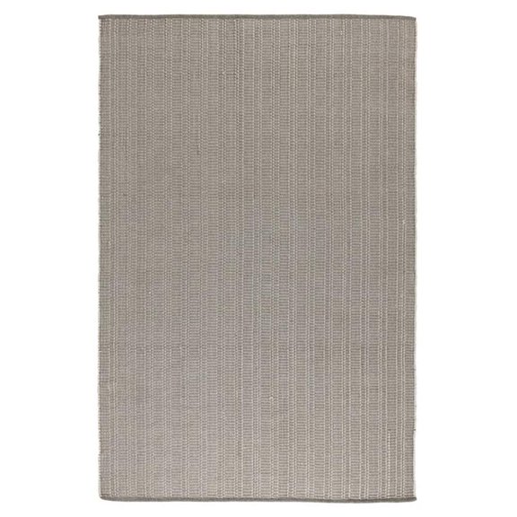 Pemberly Row 24x36" Indoor/Outdoor Fabric Accent Rug in Pebble Gray