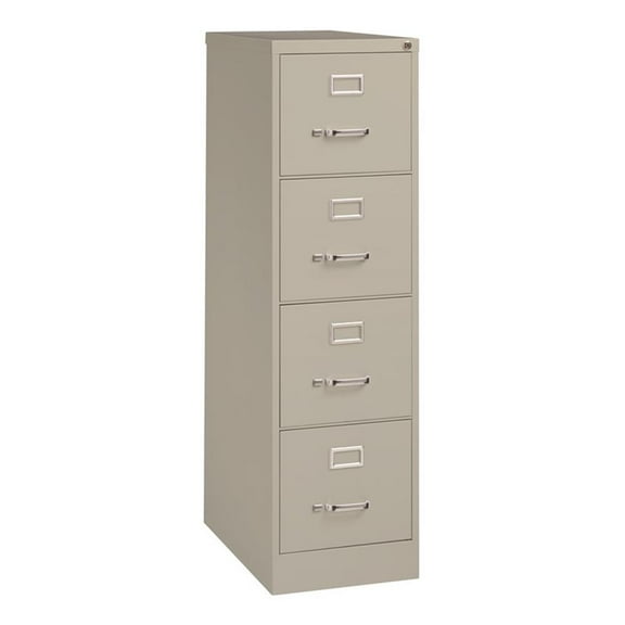 Pemberly Row 25"D 4 Drawer Commercial Metal Filing Cabinet Light Gray 3 units