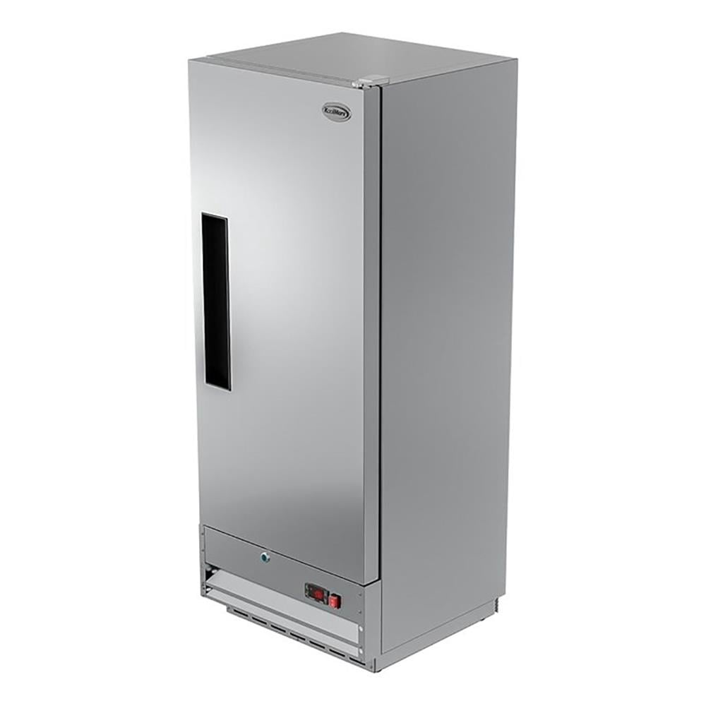 Pemberly Row 25 in. Commercial Stainless Steel 1-Door Reach-In Freezer in Silver
