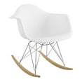 thumbnail image 1 of Pemberly Row 26" Mid-Century Plastic Rocker Arm Chair in White, 1 of 1