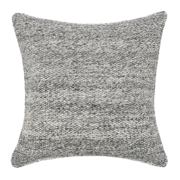 Pemberly Row 26" Recycled Plastic Fabric Throw Pillow in Gray
