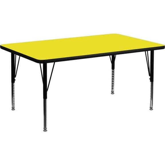Pemberly Row 26" x 48" x 24" High Pressure Top Activity Table in Yellow