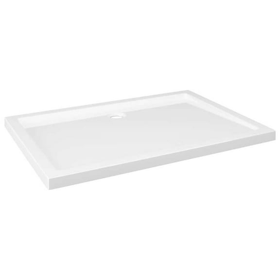 Pemberly Row 27.6"X39.4" Rectangular Abs Shower Base Tray in White