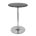 thumbnail image 1 of Pemberly Row 28" Round Bar Height Pub Table in Black and Chrome, 1 of 5