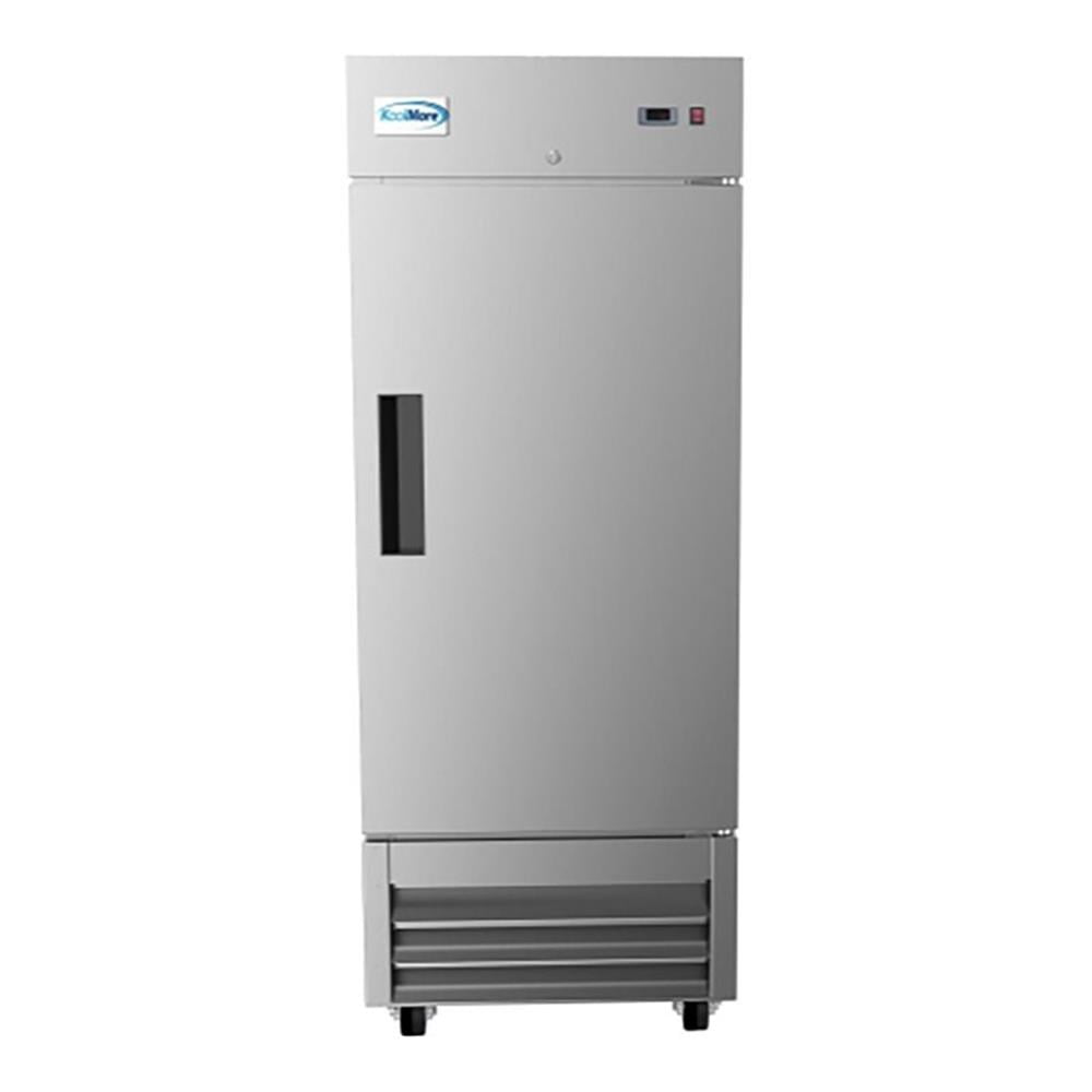 Pemberly Row 29" 1 Door Stainless Steel Upright Reach-In Freezer in Silver
