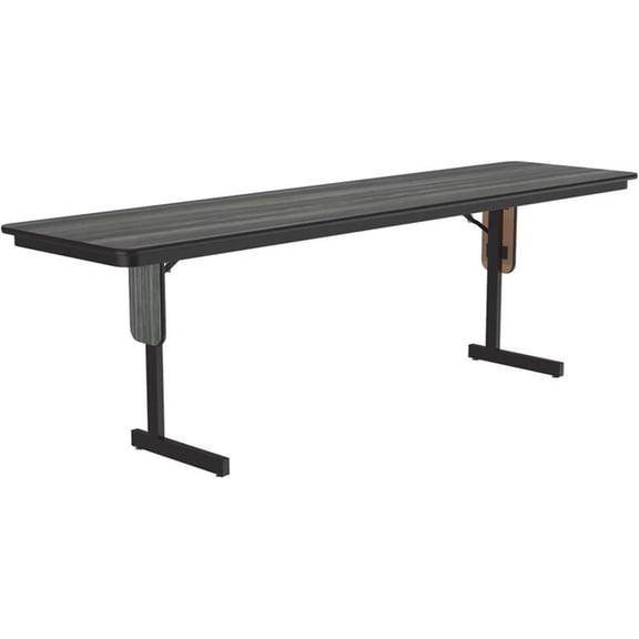 Pemberly Row 3/4" High Pressure Folding Seminar Table with Panel Leg - Driftwood