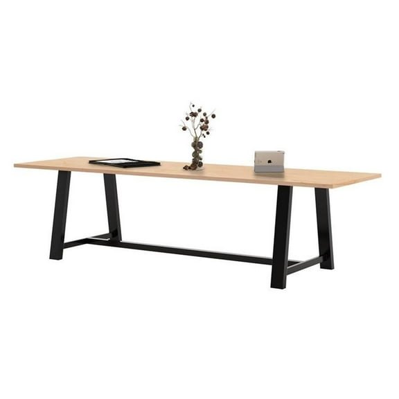 Pemberly Row 3.5 x 10 FT Conference Table in Maple - Standard Height