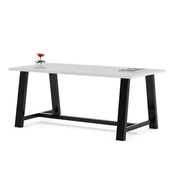 Pemberly Row 3.5 x 6 FT Conference Table in Fashion Grey - Standard Height