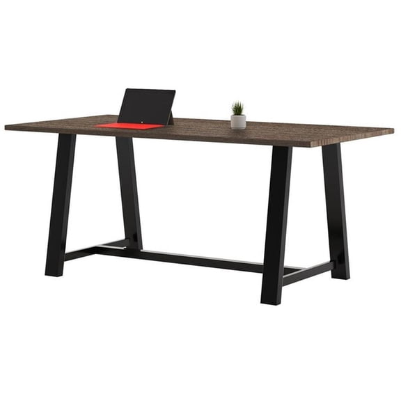 Pemberly Row 3.5 x 7 FT Conference Table in Studio Teak - Standard Height