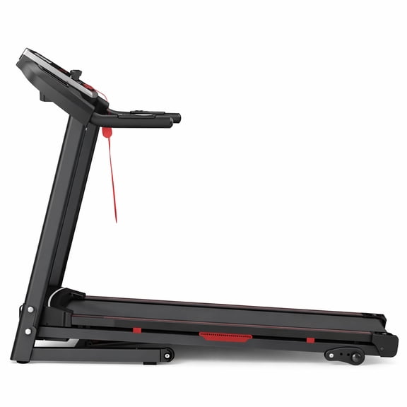 Pemberly Row 3.5HP Folding Treadmill w/ Incline & APP Control for Home in Black