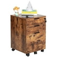thumbnail image 1 of Pemberly Row 3-Drawer Engineered Wood Rolling File Cabinet with Lock in Brown, 1 of 8