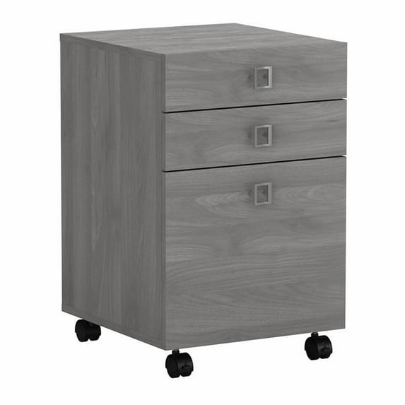 Pemberley Row Engineered Wood Gray Mobile File Cabinet 3 Drawer 15.47"W x 16.34"D x 23.82"H Assembly Required