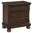thumbnail image 1 of Pemberly Row 3-Drawers Traditional Wood Nightstand in Brown Cherry, 1 of 9
