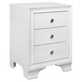 thumbnail image 1 of Pemberly Row 3-Drawers Transitional Wood Nightstand in White, 1 of 7