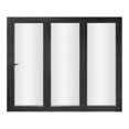 thumbnail image 1 of Pemberly Row 3 Panels Folding Doors - Black Folded Out From Left To Right, 1 of 20
