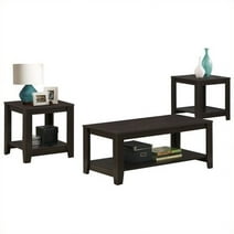 Pemberly Row 3 Piece Coffee Table Set in Cappuccino