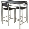 thumbnail image 1 of Pemberly Row 3 Piece Counter Height Dining Set in Black, 1 of 5