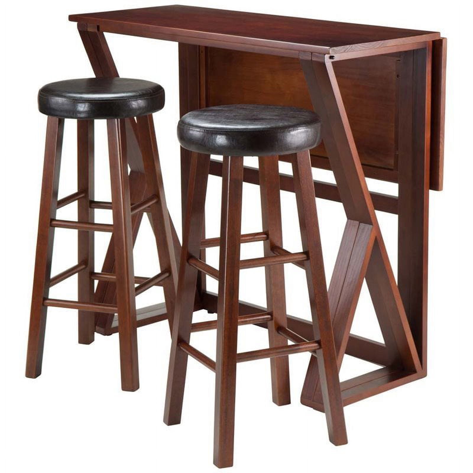Pemberly Row 3 Piece Counter Height Drop Leaf Dining Set - Walmart.com