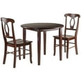 thumbnail image 1 of Pemberly Row 3-Piece Drop Leaf Transitional Solid Wood Dining Set in Rich Walnut, 1 of 12
