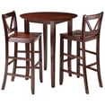 thumbnail image 1 of Pemberley Row Solid Wood Antique Walnut Pub Set Round 33.66" Unassembled, 1 of 3