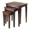 thumbnail image 1 of Pemberly Row 3-Piece Transitional Solid Wood Nesting Tables in Antique Walnut, 1 of 9