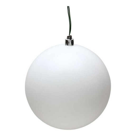 Pemberly Row 3" Plastic Ball Ornaments in Matte White (Set of 12)