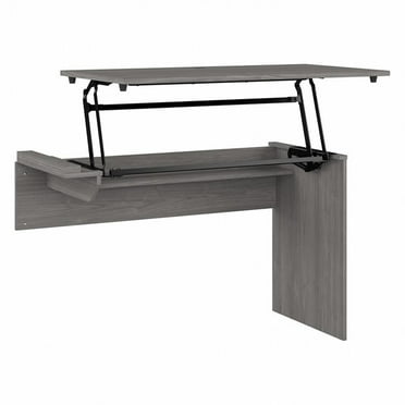 Pemberly Row 3 Position Sit to Stand Desk Return in Modern Gray