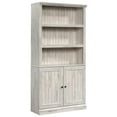 thumbnail image 1 of Pemberly Row 3-Shelf Modern Engineered Wood Bookcase w/Hidden Storage in White, 1 of 12