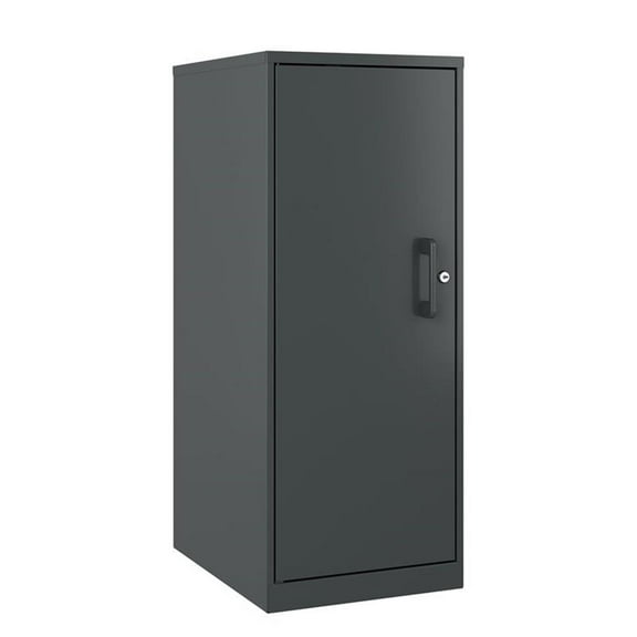 Pemberly Row 3 Shelf Personal Metal Locker Storage Cabinet Locking Charcoal