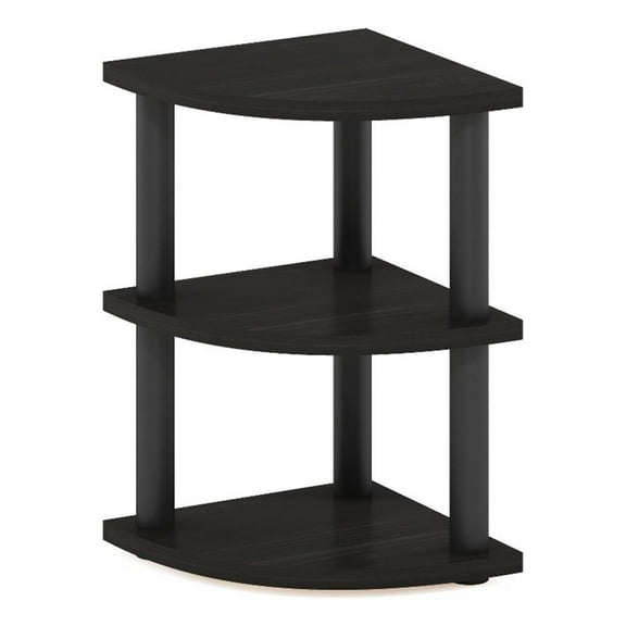 Pemberly Row 3-Tier Corner Countertop Organizer Shelf in Espresso/Black