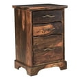 thumbnail image 1 of Pemberly Row 3-drawer Live Edge Solid Wood Filing Cabinet in Dark Brown, 1 of 8