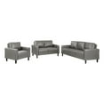 thumbnail image 1 of Pemberly Row 3-piece Upholstered Track Arm Faux Leather Sofa Set Gray, 1 of 18