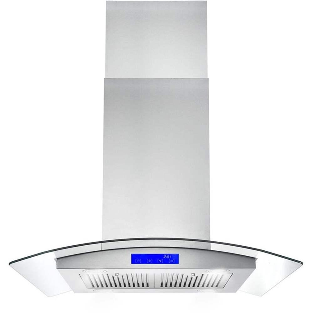 Pemberly Row 30" 380 CFM Ducted Island Range Stainless Steel Kitchen Hood