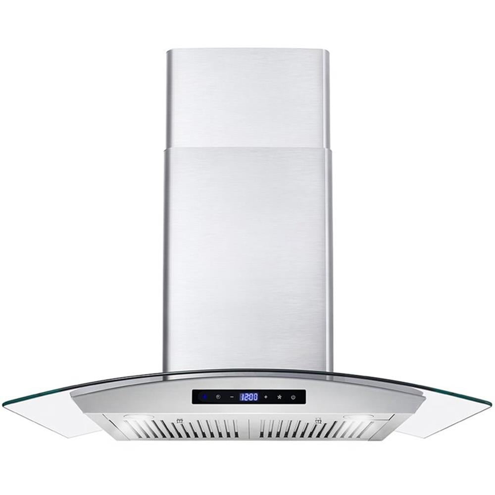 Pemberly Row 30" 380 CFM Ducted Wall Mount Range Stainless Steel Kitchen Hood